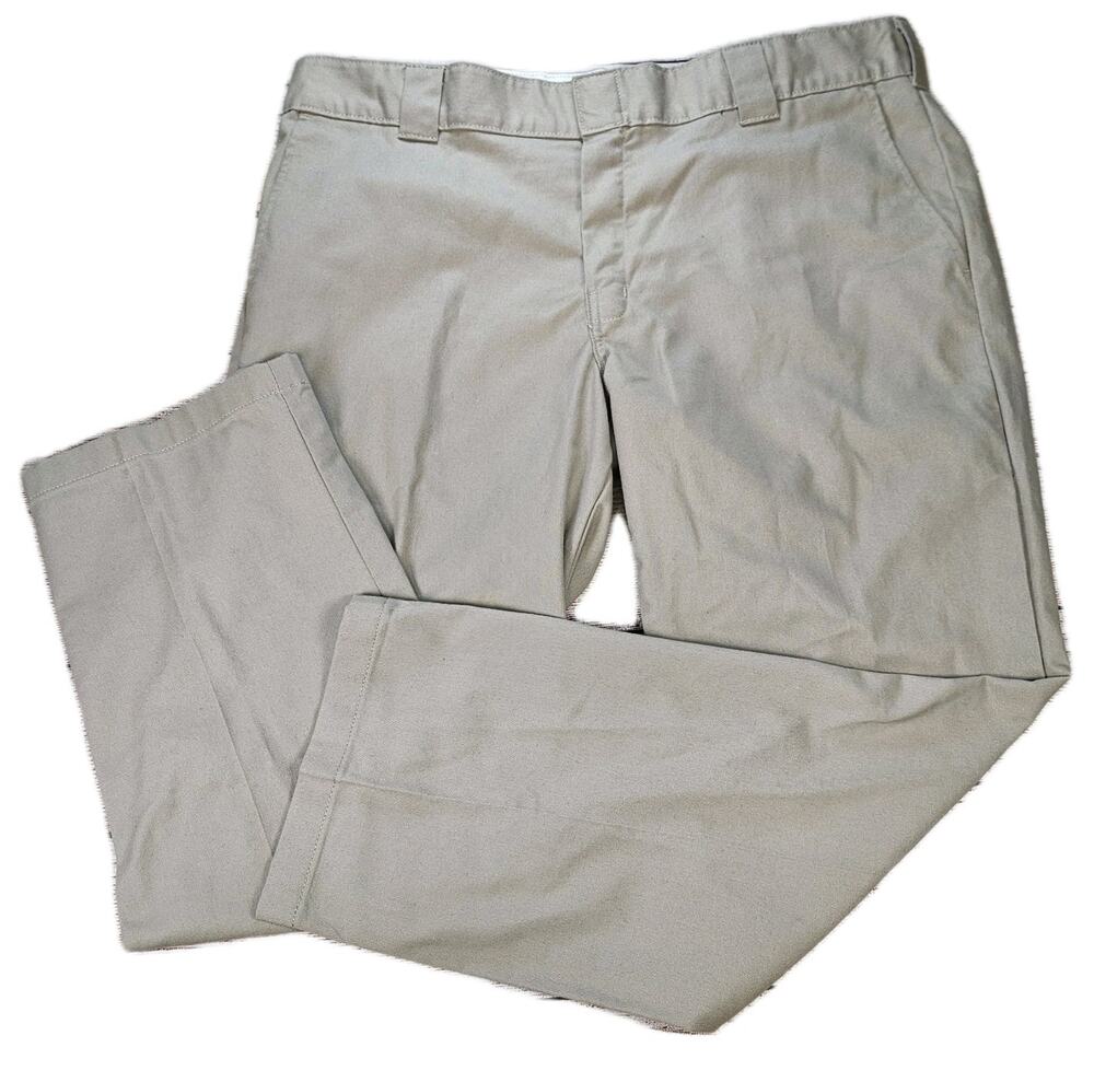 Dickies Flex Slim Taper Pants Tan Khaki Pants Size 38x30 Chino Workwear